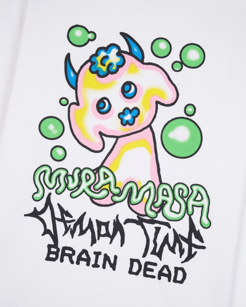 White Brain Dead X Mura Masa Demon Time T-Shirt | AU 7106528-FG