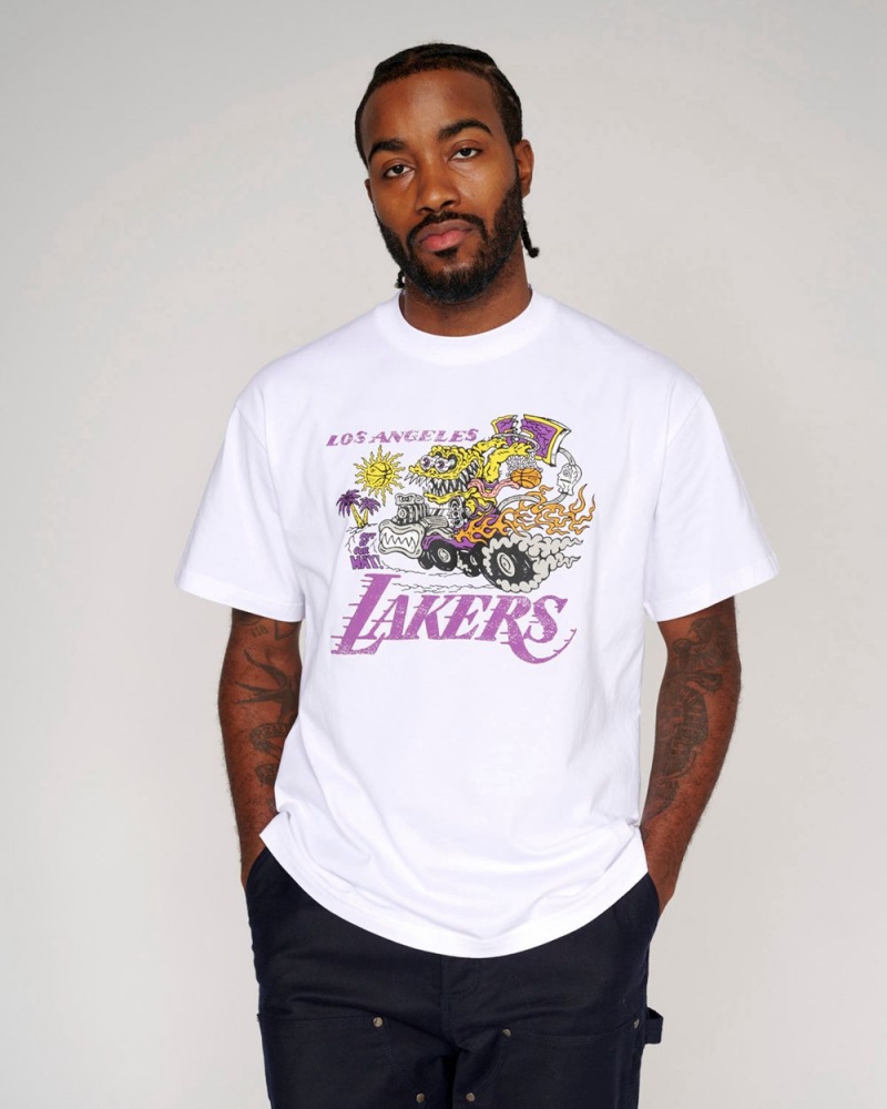 White Brain Dead X NBA Los Angeles Lakers T-Shirt | AU 1704295-EB