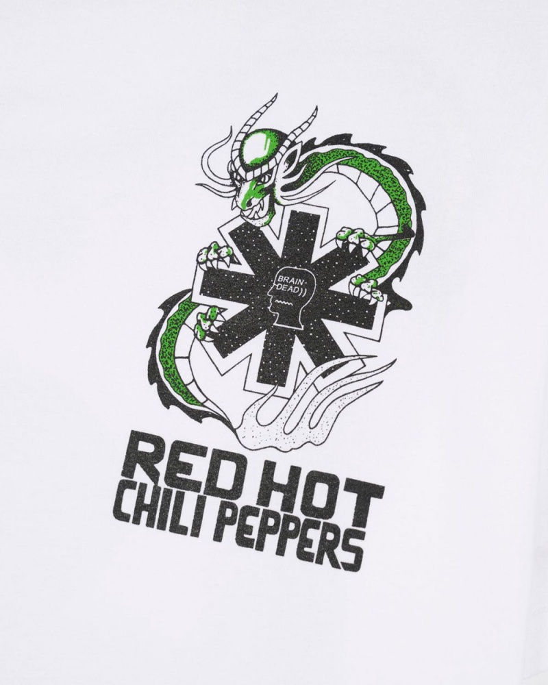 White Brain Dead X Red Hot Chili Peppers Yin Yang T-Shirt | AU 2537894-LY