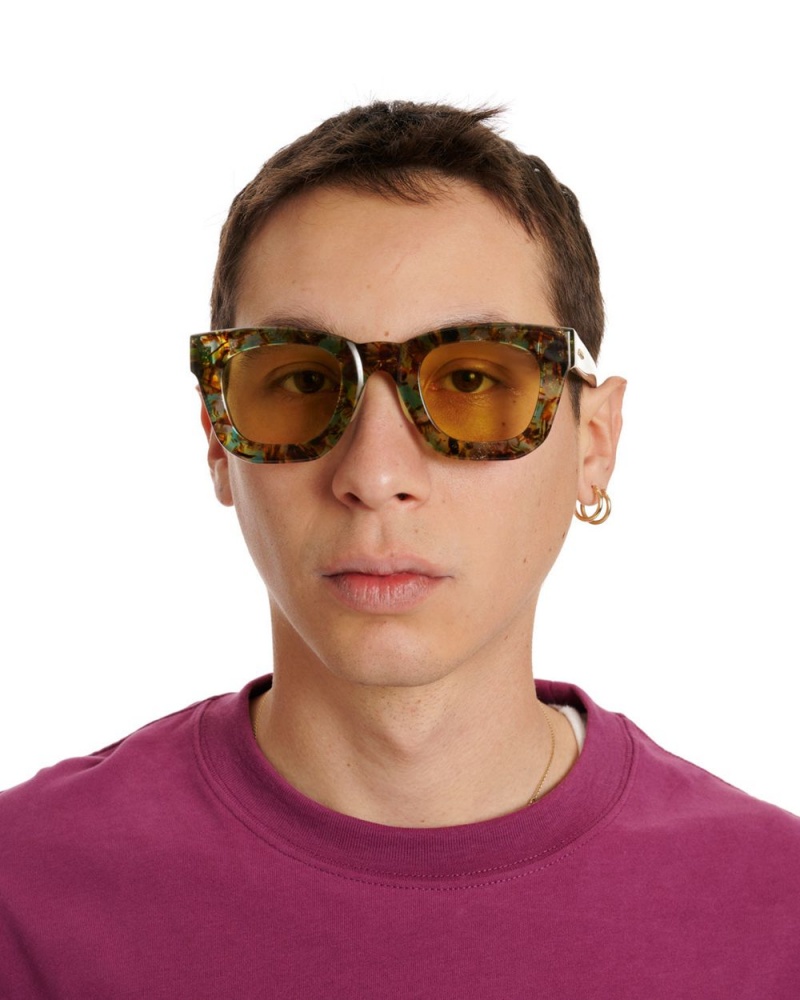 Yellow Brain Dead Elia Post Modern Primitive Eye Protection Sunglasses | AU 4190672-QD