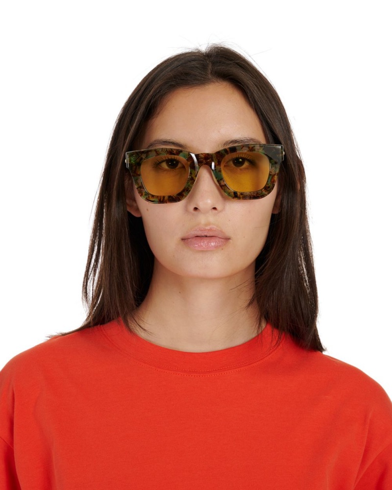 Yellow Brain Dead Elia Post Modern Primitive Eye Protection Sunglasses | AU 4190672-QD