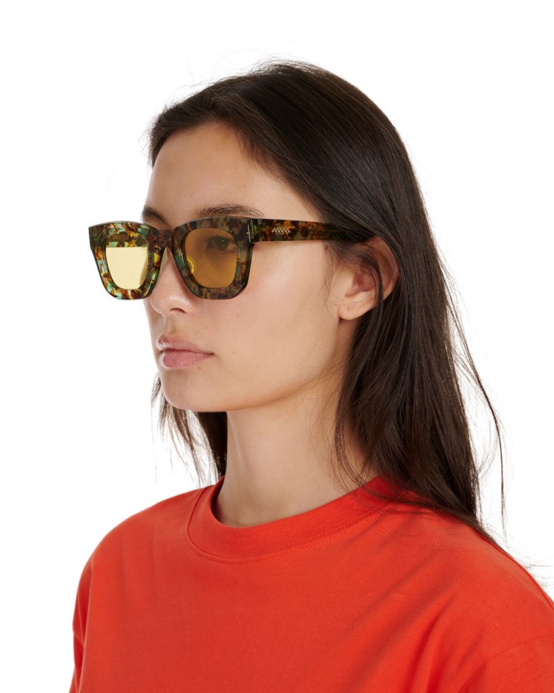 Yellow Brain Dead Elia Post Modern Primitive Eye Protection Sunglasses | AU 4190672-QD