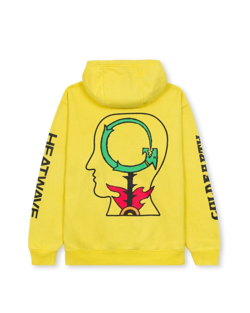 Yellow Brain Dead Heatwave Sweatshirt Hoodie | AU 6742109-IH