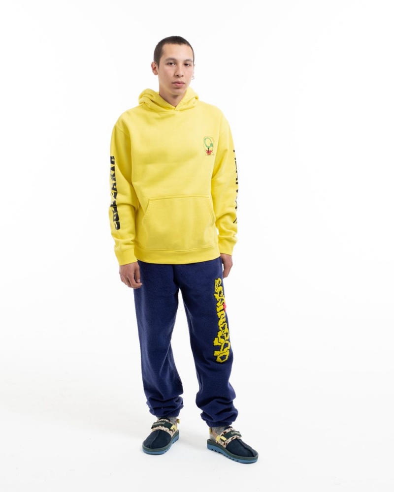 Yellow Brain Dead Heatwave Sweatshirt Hoodie | AU 6742109-IH