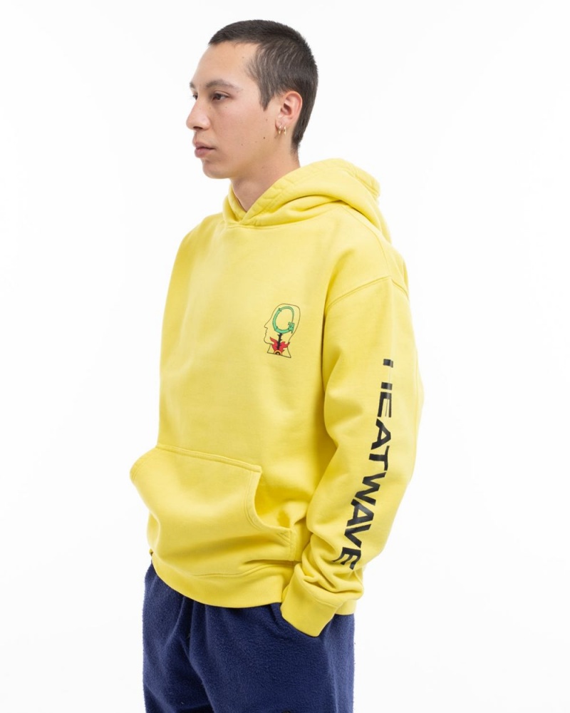 Yellow Brain Dead Heatwave Sweatshirt Hoodie | AU 6742109-IH