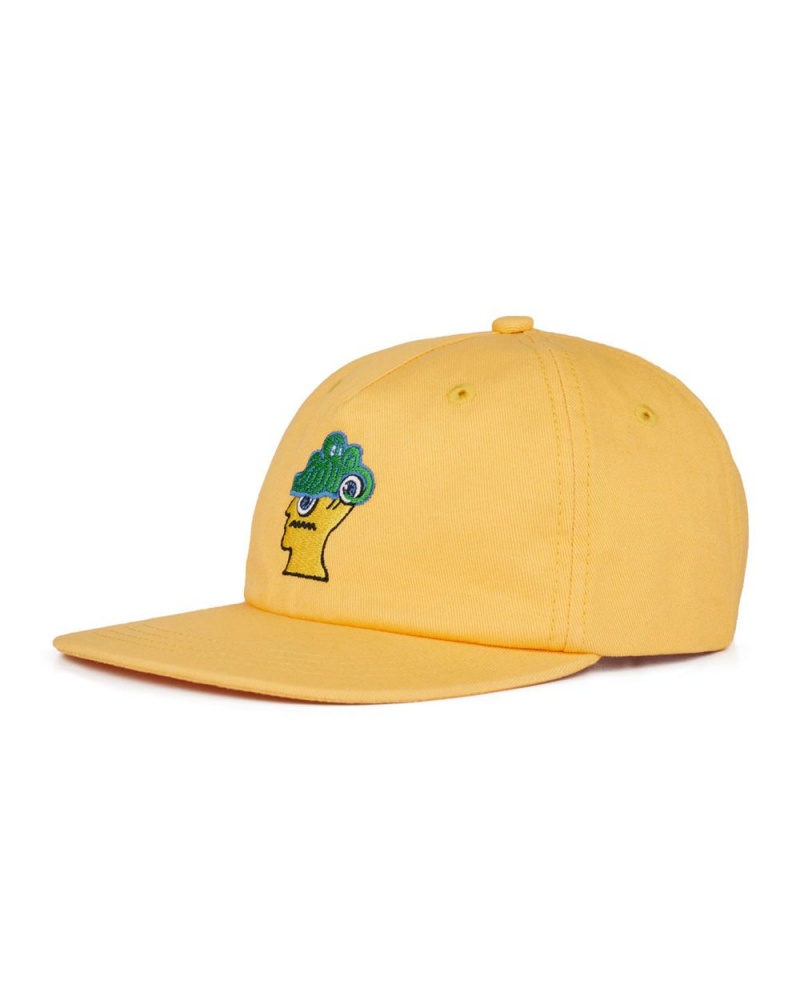 Yellow Brain Dead Overcast Kids 6 Panel Cap | AU 2590378-JR