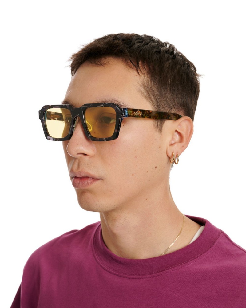 Yellow Brain Dead Staunton Post Modern Primitive Eye Protection Sunglasses | AU 0143265-HK