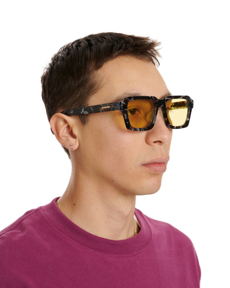 Yellow Brain Dead Staunton Post Modern Primitive Eye Protection Sunglasses | AU 0143265-HK