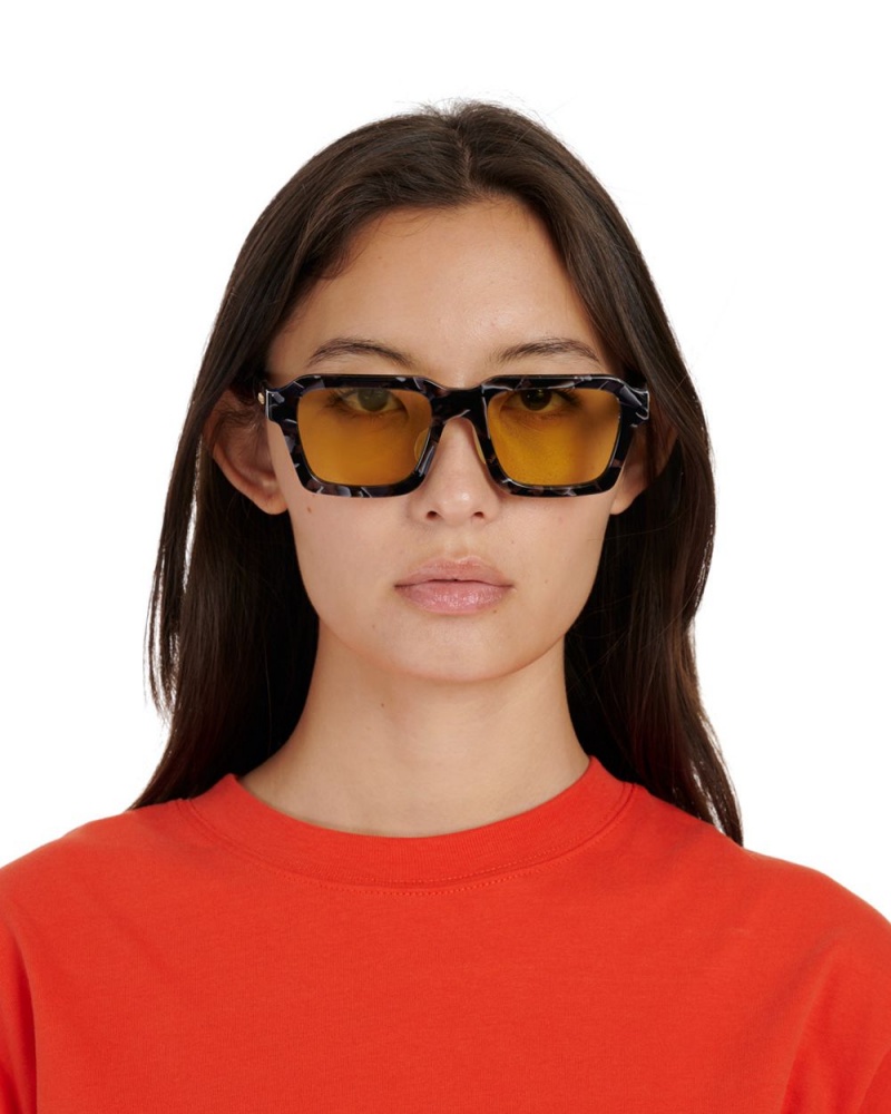 Yellow Brain Dead Staunton Post Modern Primitive Eye Protection Sunglasses | AU 0143265-HK