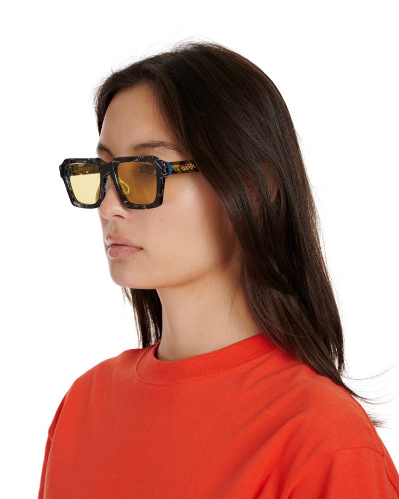 Yellow Brain Dead Staunton Post Modern Primitive Eye Protection Sunglasses | AU 0143265-HK