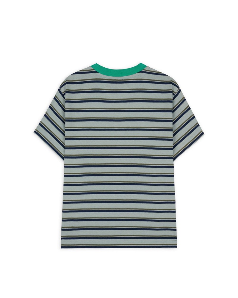 Yellow Brain Dead Striped Baby Tee T-Shirt | AU 2918340-XQ