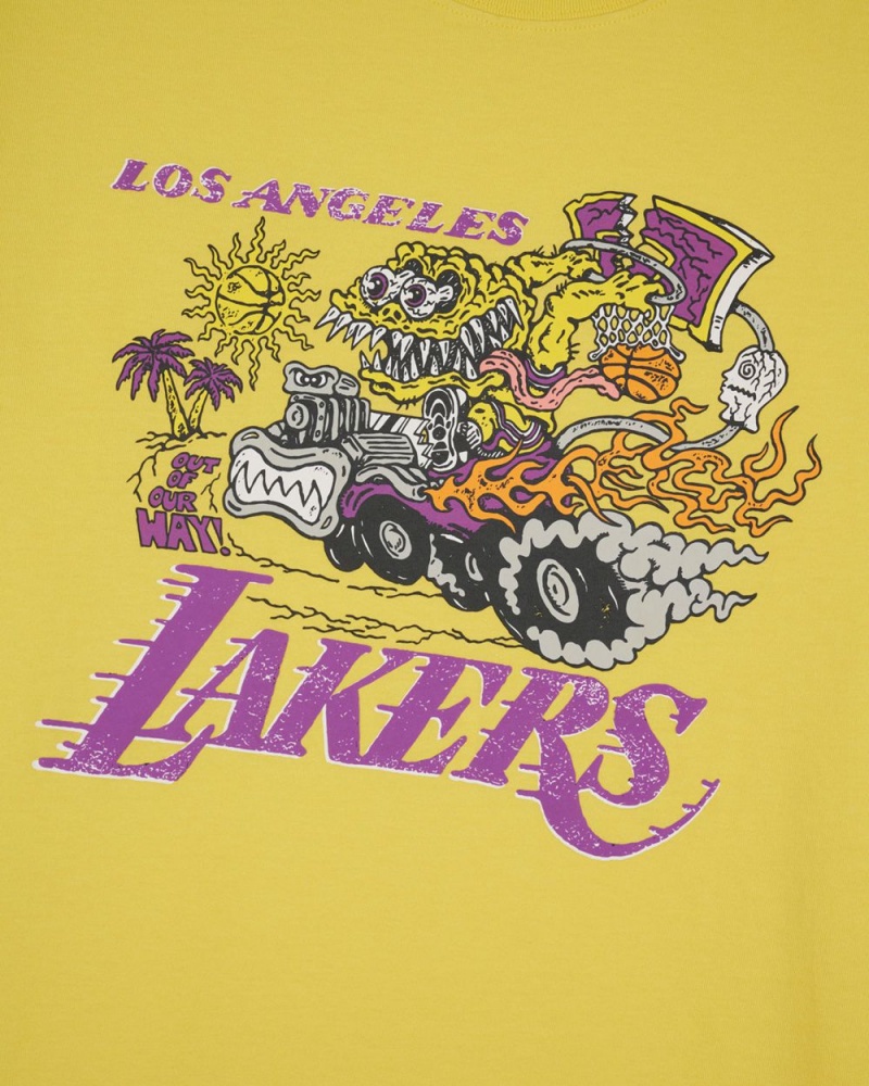 Yellow Brain Dead X NBA Los Angeles Lakers T-Shirt | AU 2479156-WL