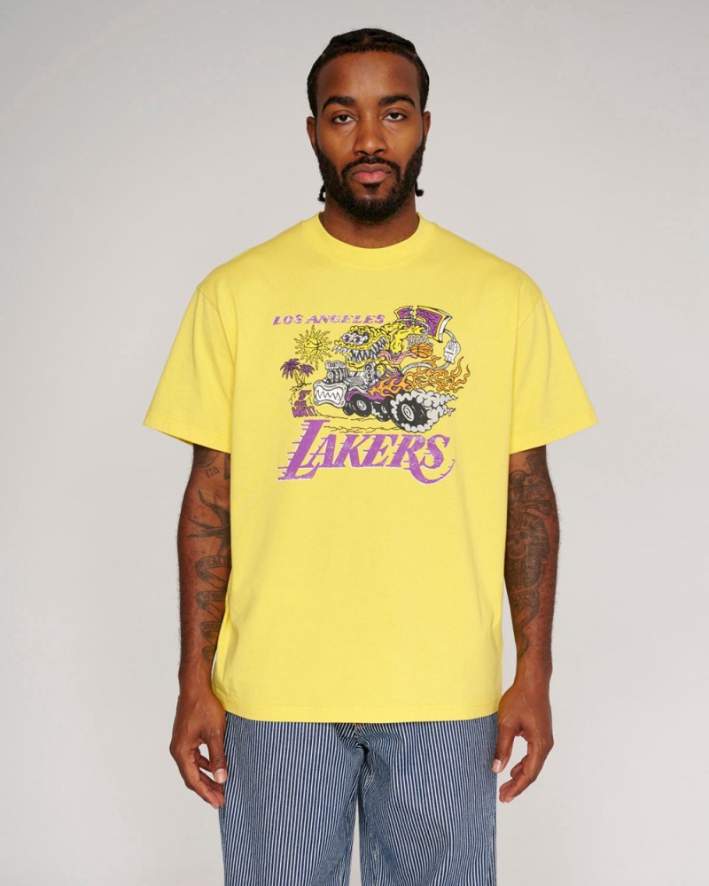 Yellow Brain Dead X NBA Los Angeles Lakers T-Shirt | AU 2479156-WL