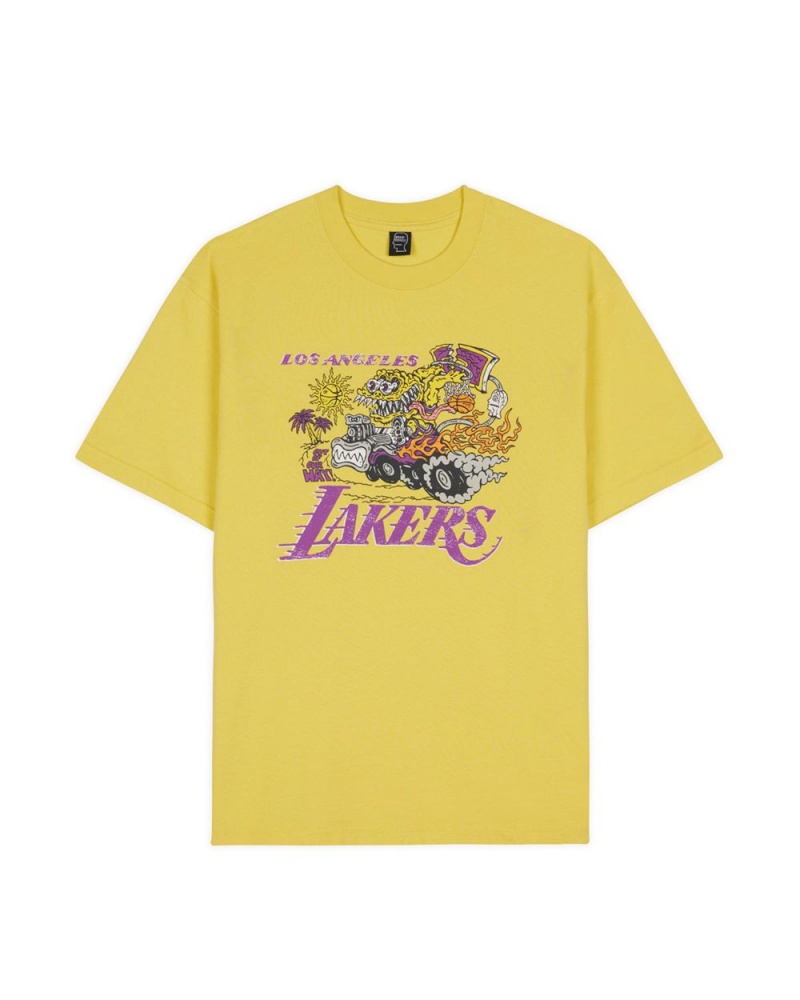 Yellow Brain Dead X NBA Los Angeles Lakers T-Shirt | AU 2479156-WL